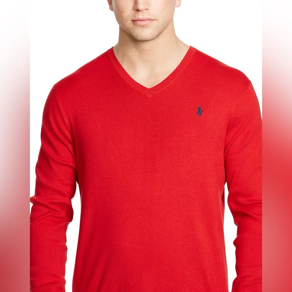 NWT Polo Ralph Lauren Cotton V-Neck Sweater